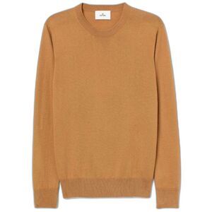 Uniqlo Brown 100% Wool Sweater Pullover Knitted Crew Neck Long Sleeve Size Small